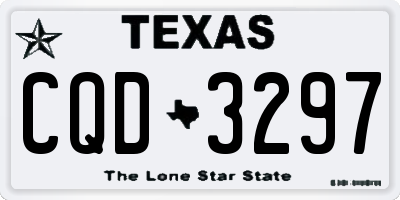 TX license plate CQD3297