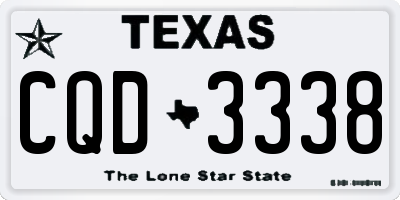 TX license plate CQD3338