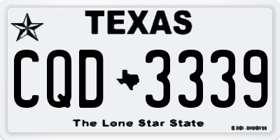 TX license plate CQD3339