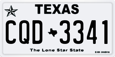 TX license plate CQD3341