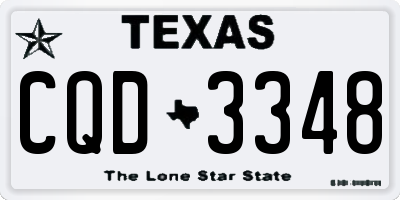 TX license plate CQD3348