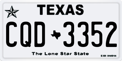 TX license plate CQD3352