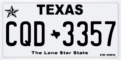 TX license plate CQD3357