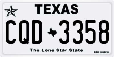 TX license plate CQD3358