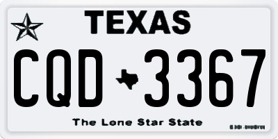 TX license plate CQD3367