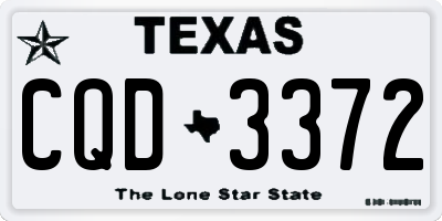 TX license plate CQD3372