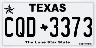 TX license plate CQD3373