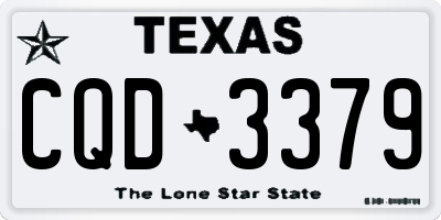 TX license plate CQD3379