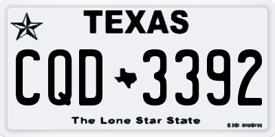 TX license plate CQD3392