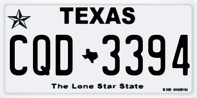 TX license plate CQD3394