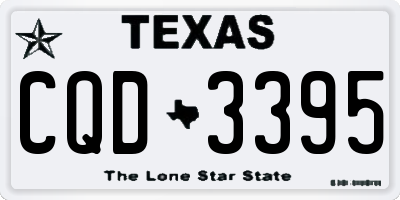 TX license plate CQD3395