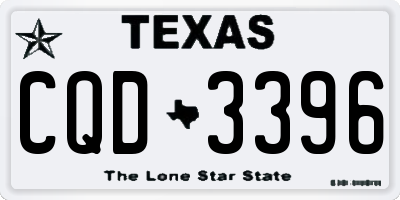 TX license plate CQD3396