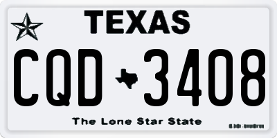 TX license plate CQD3408
