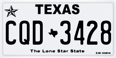 TX license plate CQD3428