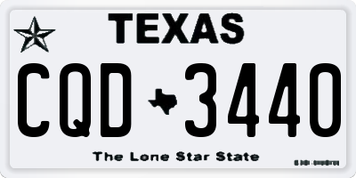 TX license plate CQD3440