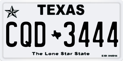 TX license plate CQD3444