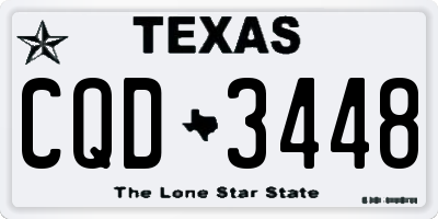TX license plate CQD3448
