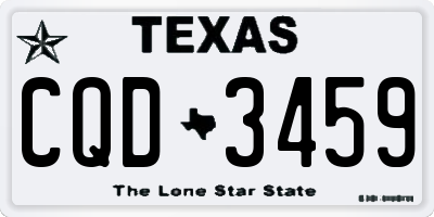 TX license plate CQD3459