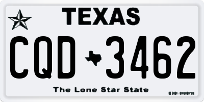 TX license plate CQD3462