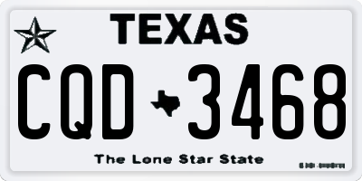 TX license plate CQD3468