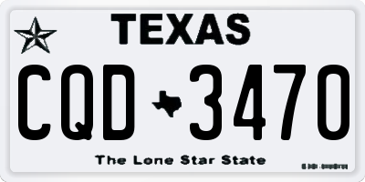 TX license plate CQD3470