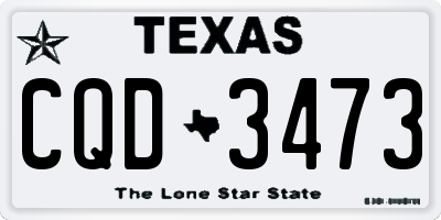 TX license plate CQD3473