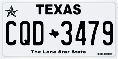 TX license plate CQD3479