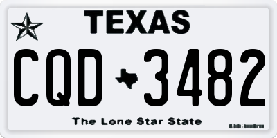 TX license plate CQD3482