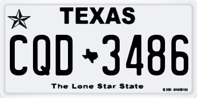 TX license plate CQD3486