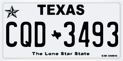 TX license plate CQD3493