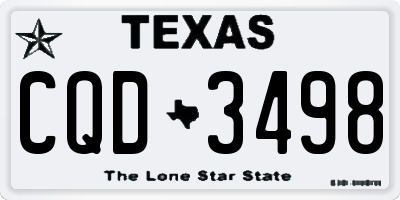 TX license plate CQD3498