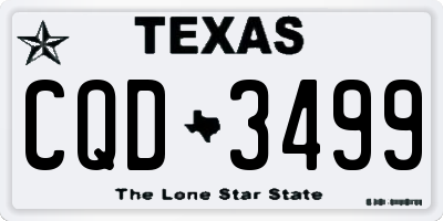 TX license plate CQD3499