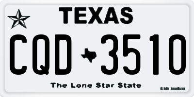 TX license plate CQD3510