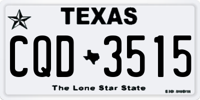 TX license plate CQD3515