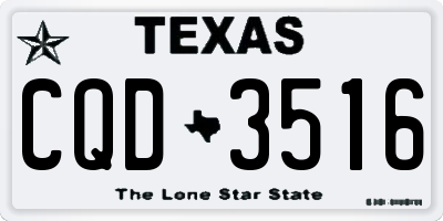 TX license plate CQD3516