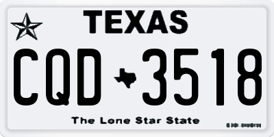 TX license plate CQD3518
