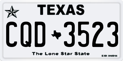 TX license plate CQD3523
