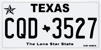 TX license plate CQD3527