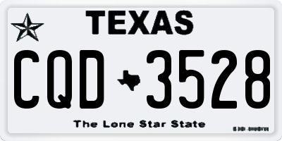 TX license plate CQD3528