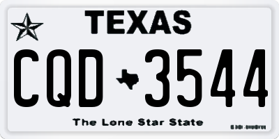 TX license plate CQD3544