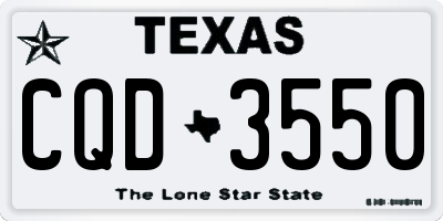 TX license plate CQD3550