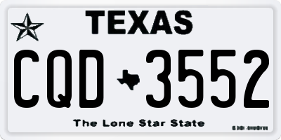 TX license plate CQD3552