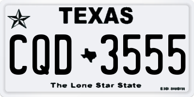 TX license plate CQD3555