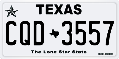 TX license plate CQD3557
