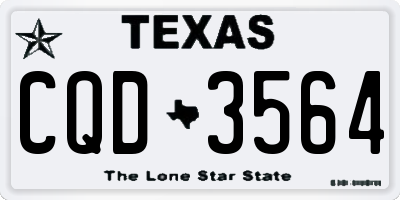TX license plate CQD3564