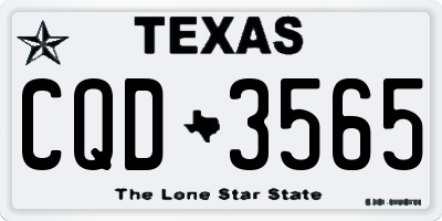 TX license plate CQD3565