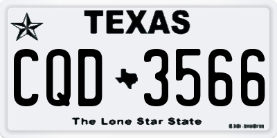 TX license plate CQD3566