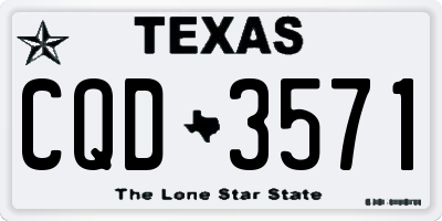 TX license plate CQD3571