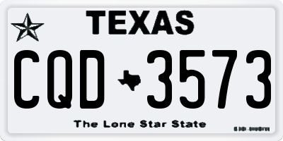 TX license plate CQD3573