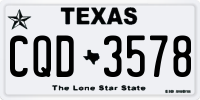 TX license plate CQD3578